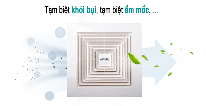 1 số ưu điểm của Quạt thông gió gắn trần Nedfon BPT